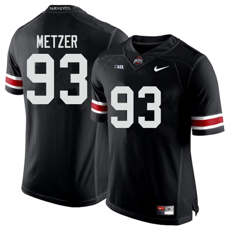 Men's Nike Ohio State Buckeyes Jake Metzer #93 Black College Football Jersey Hot CIS57Q6U