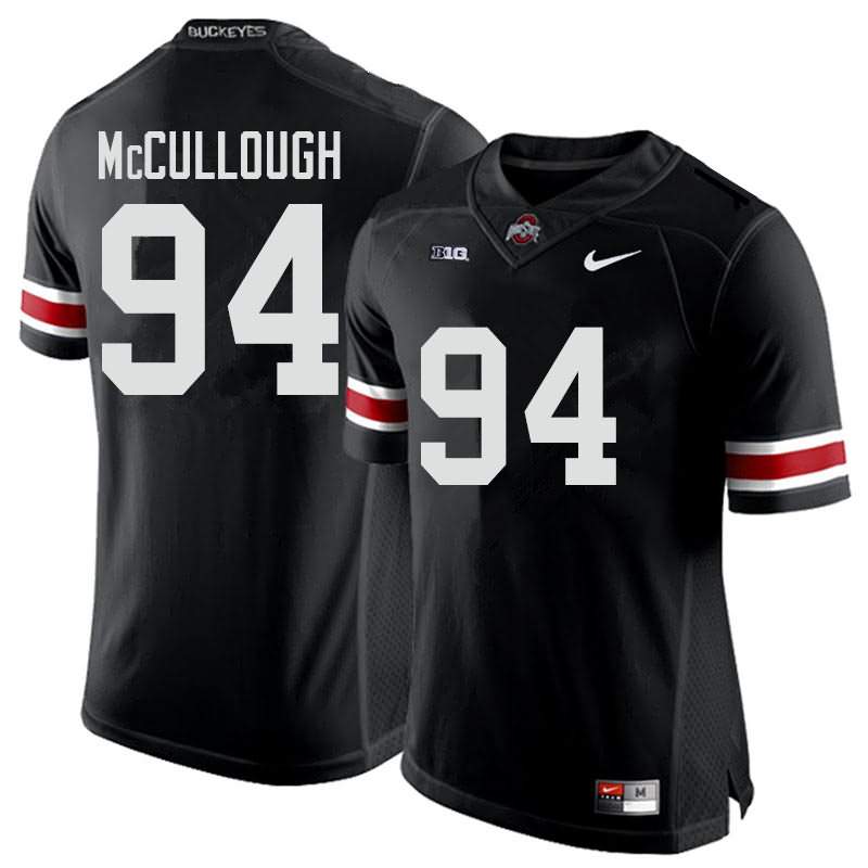 Men's Nike Ohio State Buckeyes Roen McCullough #94 Black College Football Jersey January DKB86Q0R
