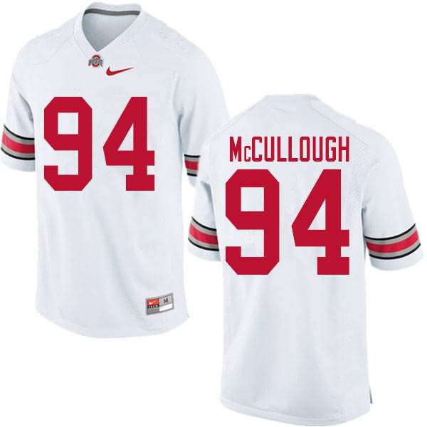 Men's Nike Ohio State Buckeyes Roen McCullough #94 White College Football Jersey Ventilation BNN24Q3G