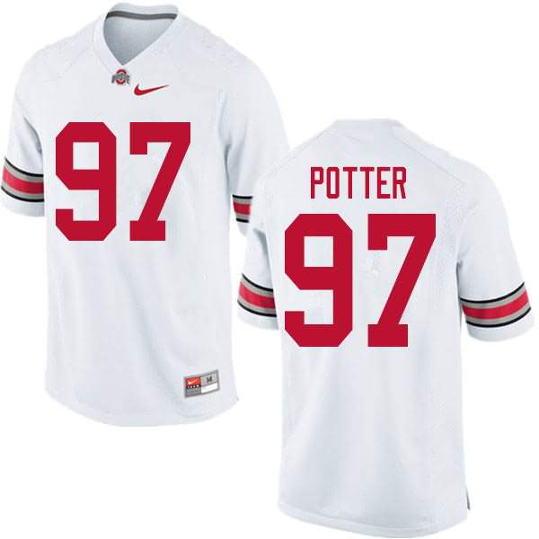 Men's Nike Ohio State Buckeyes Noah Potter #97 White College Football Jersey On Sale IKR55Q5Y