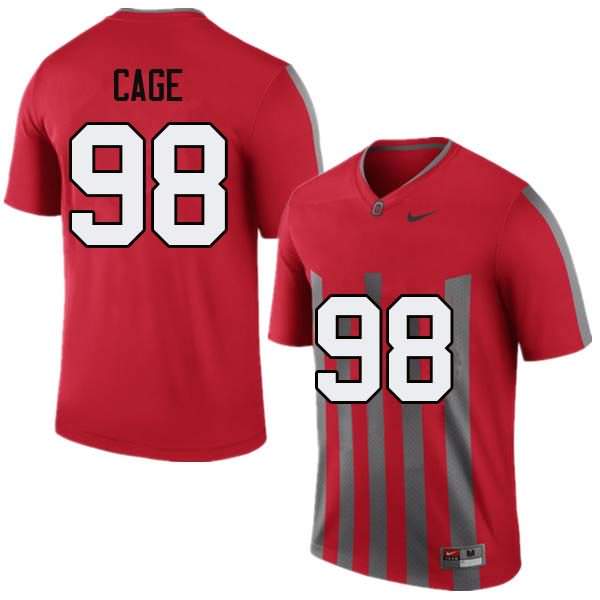 Men's Nike Ohio State Buckeyes Jerron Cage #98 Throwback College Football Jersey Increasing RHU57Q2O