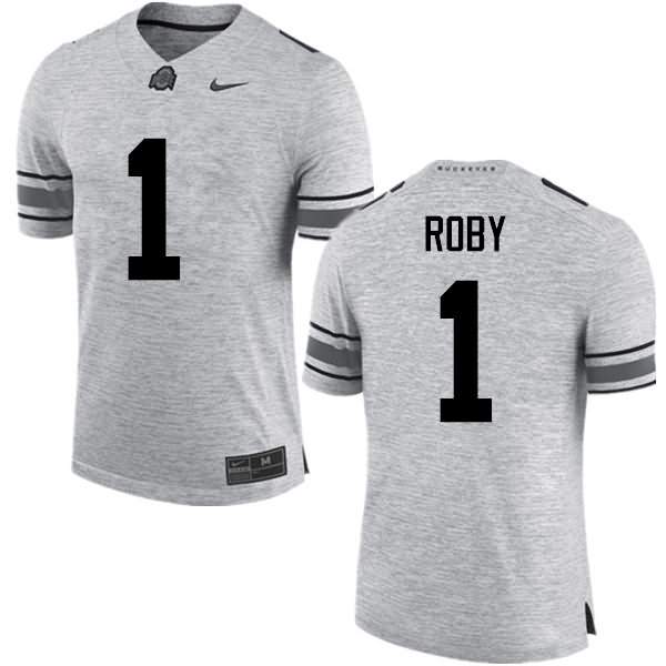 Men's Nike Ohio State Buckeyes Bradley Roby #1 Gray College Football Jersey May DVG52Q0A