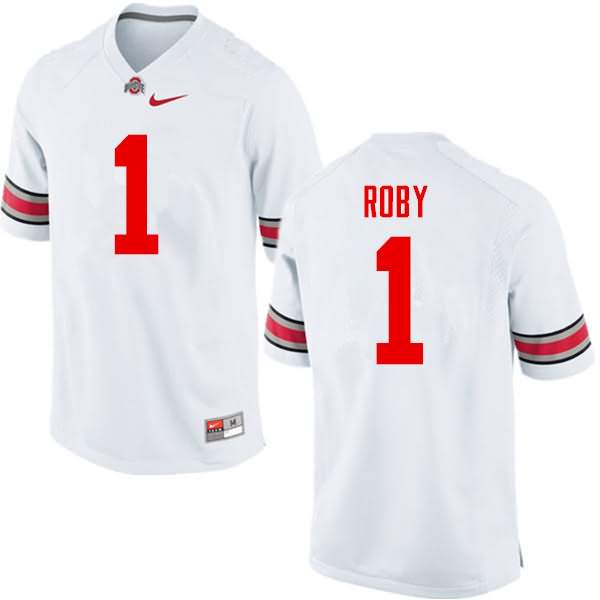 Men's Nike Ohio State Buckeyes Bradley Roby #1 White College Football Jersey High Quality AJL35Q5Q