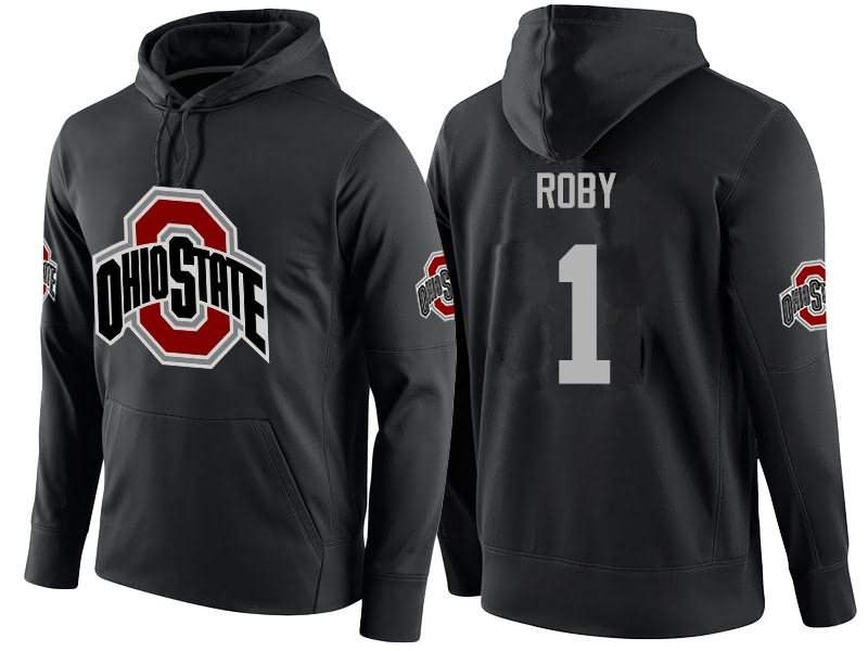 Men's Nike Ohio State Buckeyes Bradley Roby #1 College Name-Number Football Hoodie July TPR38Q3O