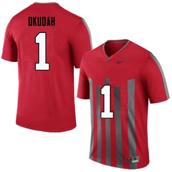 Men's Nike Ohio State Buckeyes Jeffrey Okudah #1 Throwback College Football Jersey Lifestyle TPD38Q3M