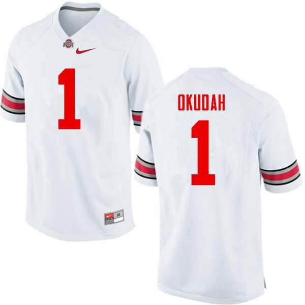 Men's Nike Ohio State Buckeyes Jeffrey Okudah #1 White College Football Jersey November EDH41Q3Q