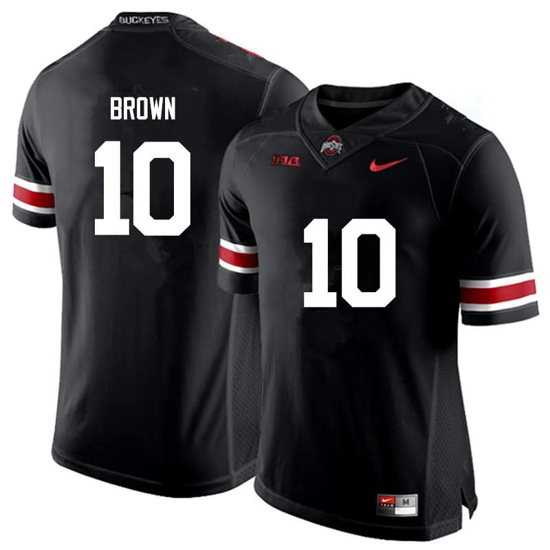 Men's Nike Ohio State Buckeyes Corey Brown #10 Black College Football Jersey Super Deals MSP81Q5S