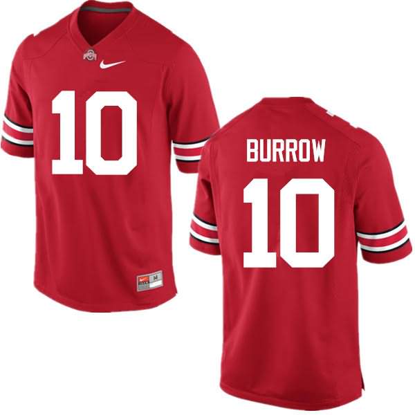 Men's Nike Ohio State Buckeyes Joe Burrow #10 Red College Football Jersey New Year DRS16Q4I