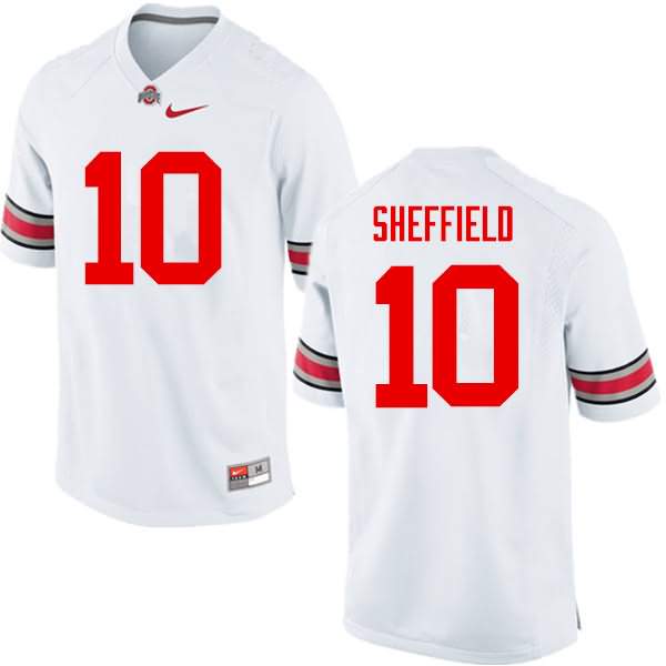 Men's Nike Ohio State Buckeyes Kendall Sheffield #10 White College Football Jersey Official KSN31Q8V