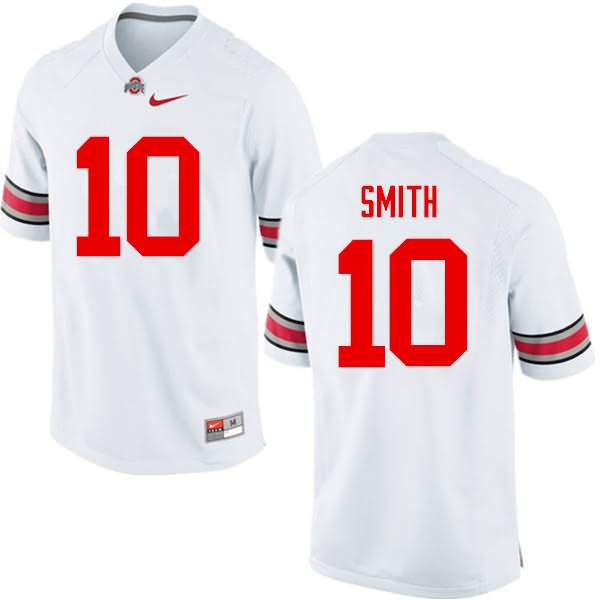 Men's Nike Ohio State Buckeyes Troy Smith #10 White College Football Jersey October HCH80Q2O