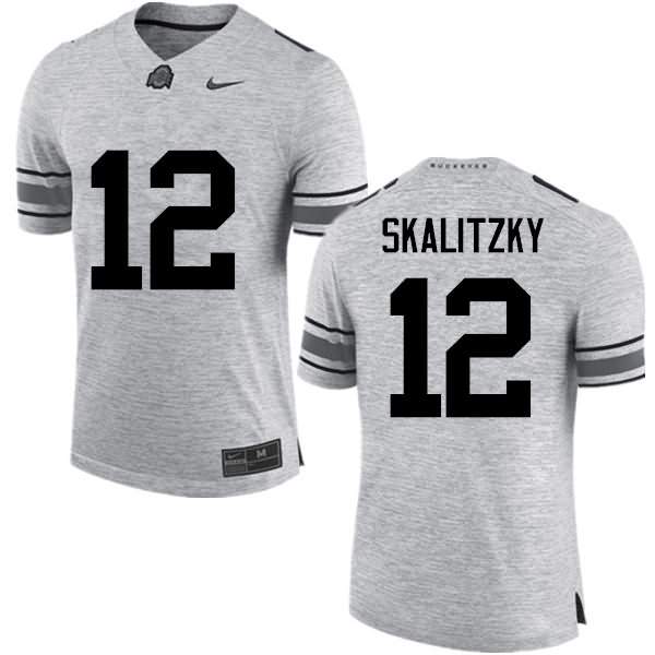 Men's Nike Ohio State Buckeyes Brendan Skalitzky #12 Gray College Football Jersey Comfortable UPD45Q8V