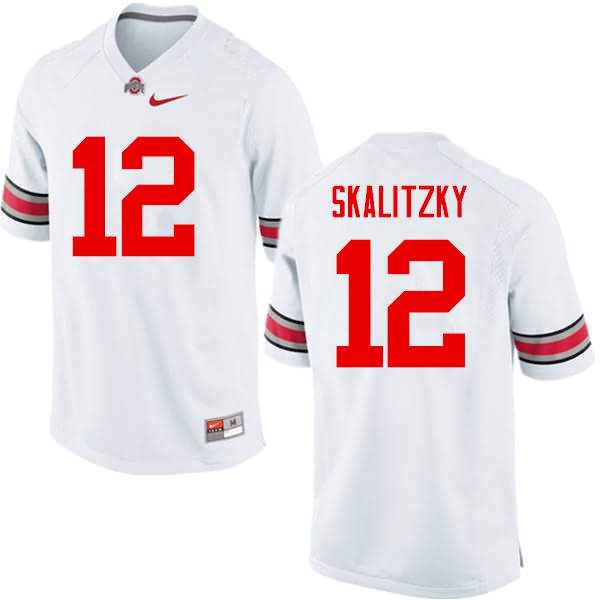 Men's Nike Ohio State Buckeyes Brendan Skalitzky #12 White College Football Jersey Comfortable VYC84Q5V