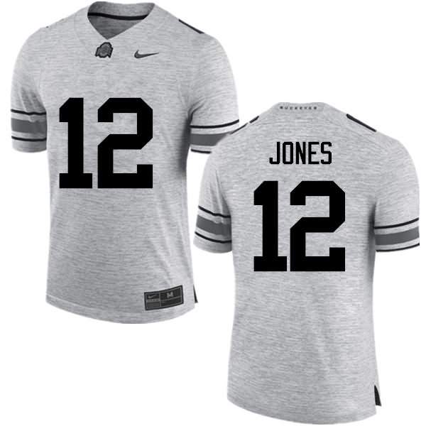 Men's Nike Ohio State Buckeyes Cardale Jones #12 Gray College Football Jersey Lifestyle DLB28Q4B