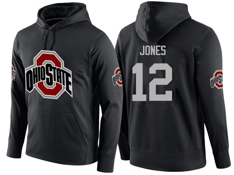 Men's Nike Ohio State Buckeyes Cardale Jones #12 College Name-Number Football Hoodie New Arrival QCG13Q8T