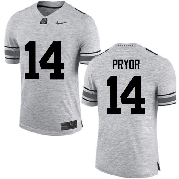 Men's Nike Ohio State Buckeyes Isaiah Pryor #14 Gray College Football Jersey December YUX75Q4M