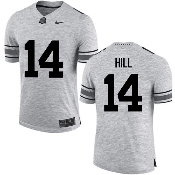 Men's Nike Ohio State Buckeyes KJ Hill #14 Gray College Football Jersey Style WTP68Q4S