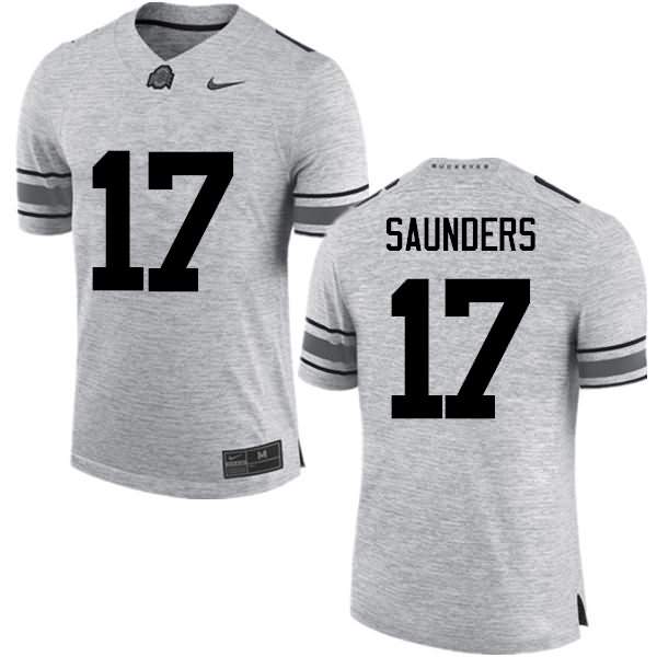 Men's Nike Ohio State Buckeyes C.J. Saunders #17 Gray College Football Jersey December WQX17Q6D