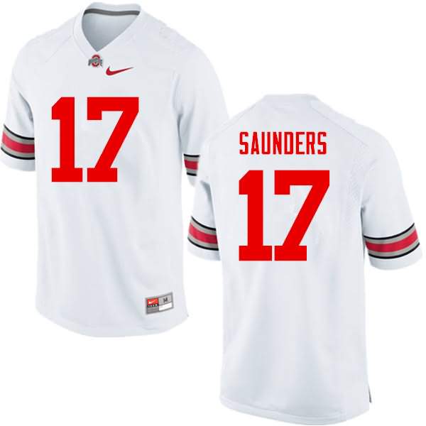 Men's Nike Ohio State Buckeyes C.J. Saunders #17 White College Football Jersey Original YPM14Q1A