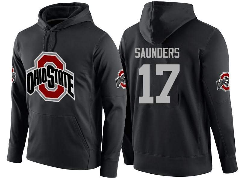 Men's Nike Ohio State Buckeyes C.J. Saunders #17 College Name-Number Football Hoodie Classic RZW77Q4Q