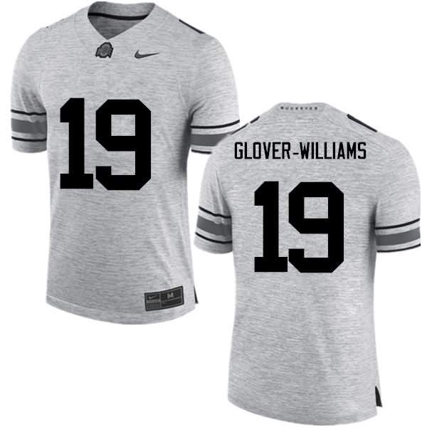Men's Nike Ohio State Buckeyes Eric Glover-Williams #19 Gray College Football Jersey Classic QQW88Q7S