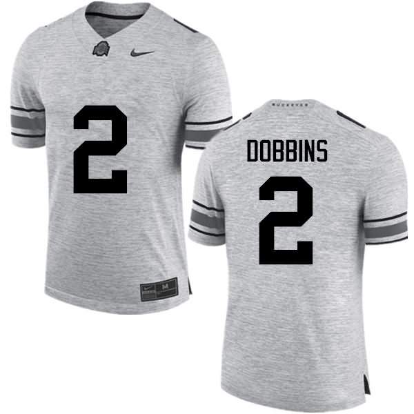 Men's Nike Ohio State Buckeyes J.K. Dobbins #2 Gray College Football Jersey On Sale PZH46Q0P