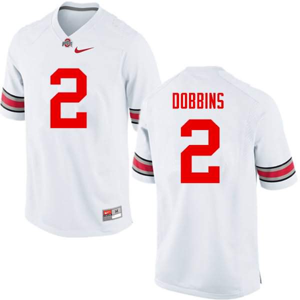 Men's Nike Ohio State Buckeyes J.K. Dobbins #2 White College Football Jersey Discount WHL02Q1F