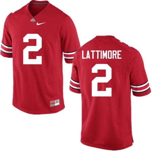 Men's Nike Ohio State Buckeyes Marshon Lattimore #2 Red College Football Jersey Hot Sale NWC08Q2A