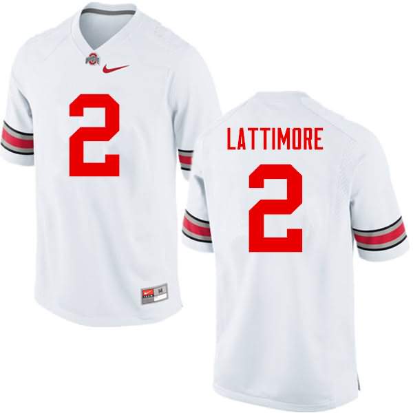Men's Nike Ohio State Buckeyes Marshon Lattimore #2 White College Football Jersey On Sale AMI37Q8U
