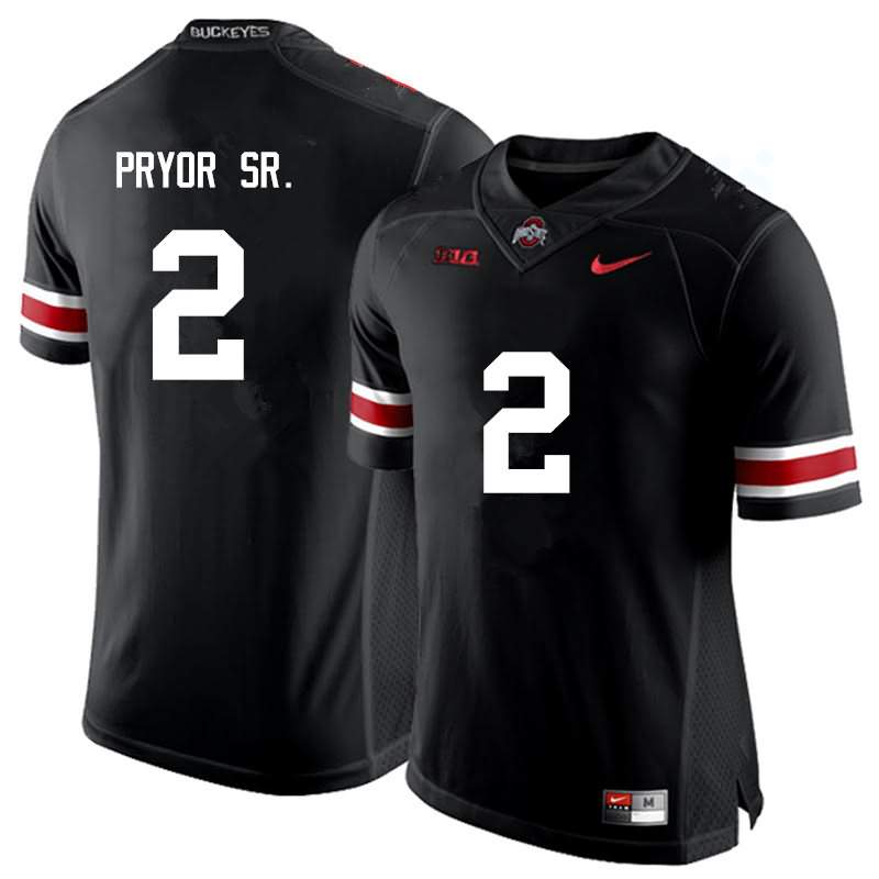 Men's Nike Ohio State Buckeyes Terrelle Pryor Sr. #2 Black College Football Jersey For Fans VSS00Q6D
