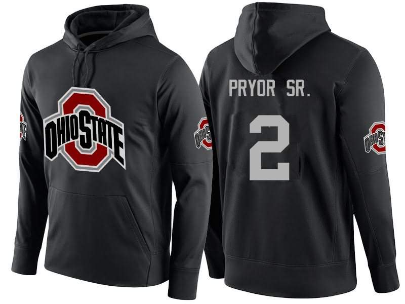 Men's Nike Ohio State Buckeyes Terrelle Pryor Sr. #2 College Name-Number Football Hoodie Hot Sale AEL21Q1C