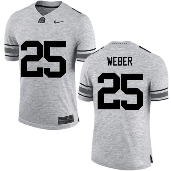 Men's Nike Ohio State Buckeyes Mike Weber #25 Gray College Football Jersey Original CDW07Q2X