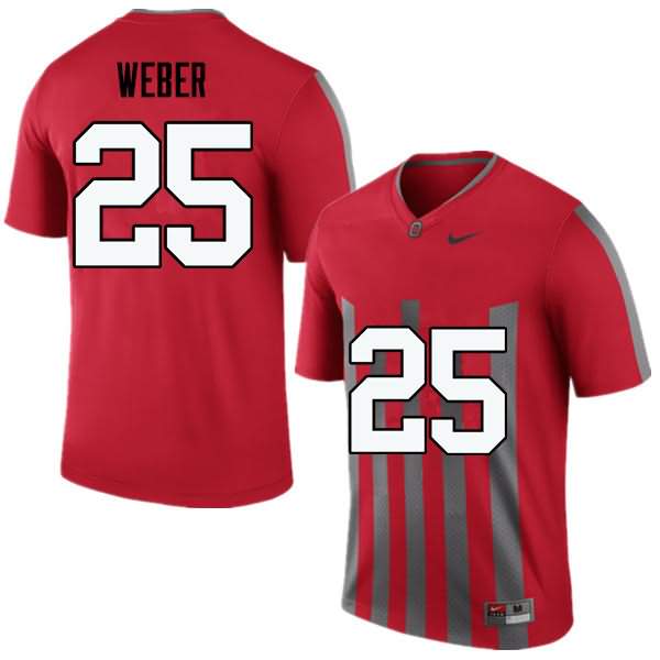 Men's Nike Ohio State Buckeyes Mike Weber #25 Throwback College Football Jersey Spring UPY71Q8E