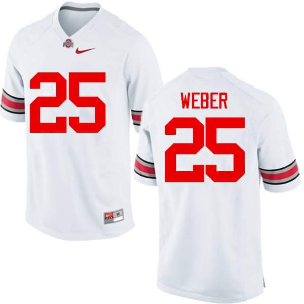 Men's Nike Ohio State Buckeyes Mike Weber #25 White College Football Jersey Season SPY45Q0L