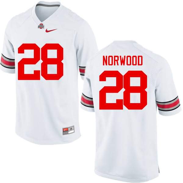 Men's Nike Ohio State Buckeyes Joshua Norwood #28 White College Football Jersey Fashion MPA83Q1U