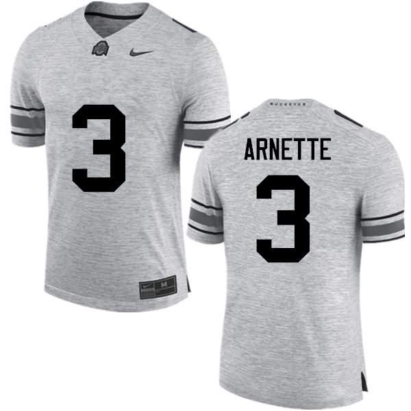 Men's Nike Ohio State Buckeyes Damon Arnette #3 Gray College Football Jersey Ventilation MBJ42Q6T