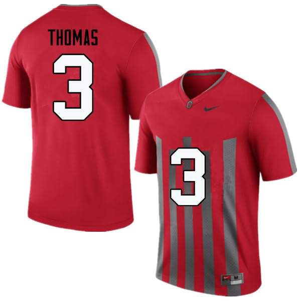 Men's Nike Ohio State Buckeyes Michael Thomas #3 Throwback College Football Jersey New Style BRB34Q6F