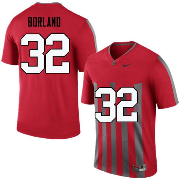Men's Nike Ohio State Buckeyes Tuf Borland #32 Throwback College Football Jersey Discount USB05Q6L
