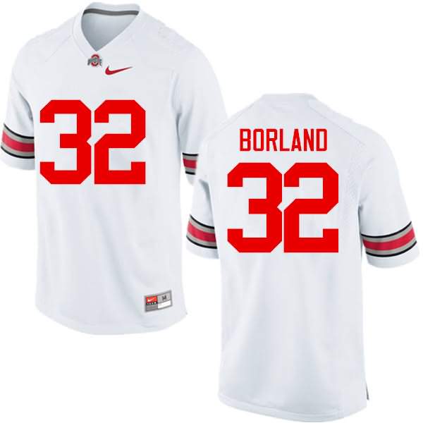 Men's Nike Ohio State Buckeyes Tuf Borland #32 White College Football Jersey OG DGS24Q1V