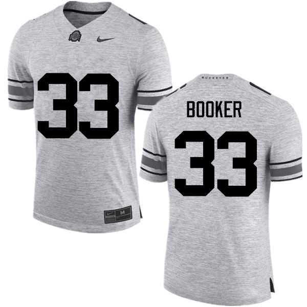 Men's Nike Ohio State Buckeyes Dante Booker #33 Gray College Football Jersey Lightweight GHY28Q6X