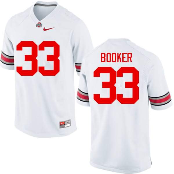 Men's Nike Ohio State Buckeyes Dante Booker #33 White College Football Jersey Increasing YTX12Q4W