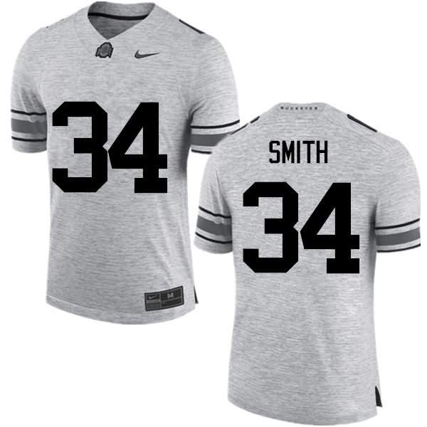 Men's Nike Ohio State Buckeyes Erick Smith #34 Gray College Football Jersey Jogging JKI28Q1M