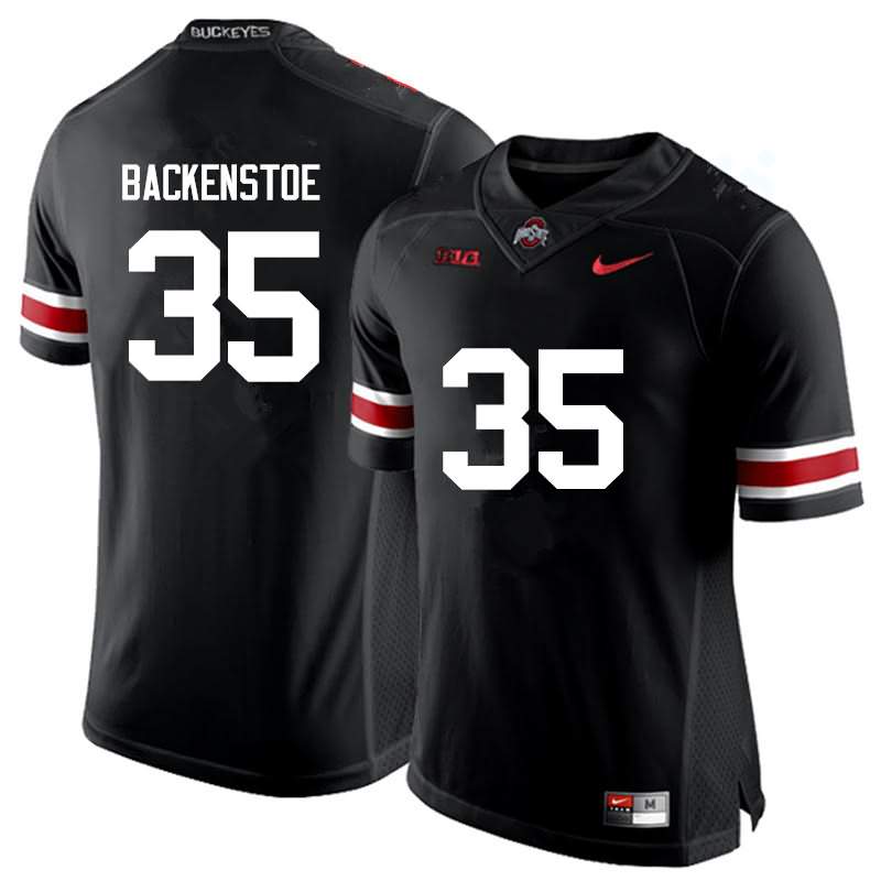 Men's Nike Ohio State Buckeyes Alex Backenstoe #35 Black College Football Jersey Discount GOB75Q5X