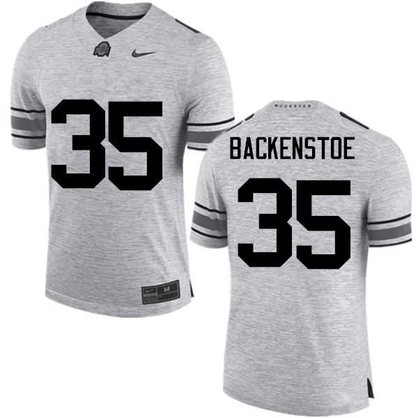 Men's Nike Ohio State Buckeyes Alex Backenstoe #35 Gray College Football Jersey Special XNU81Q6E