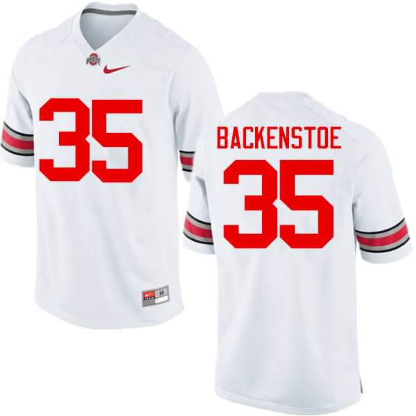 Men's Nike Ohio State Buckeyes Alex Backenstoe #35 White College Football Jersey Black Friday QLK85Q5I