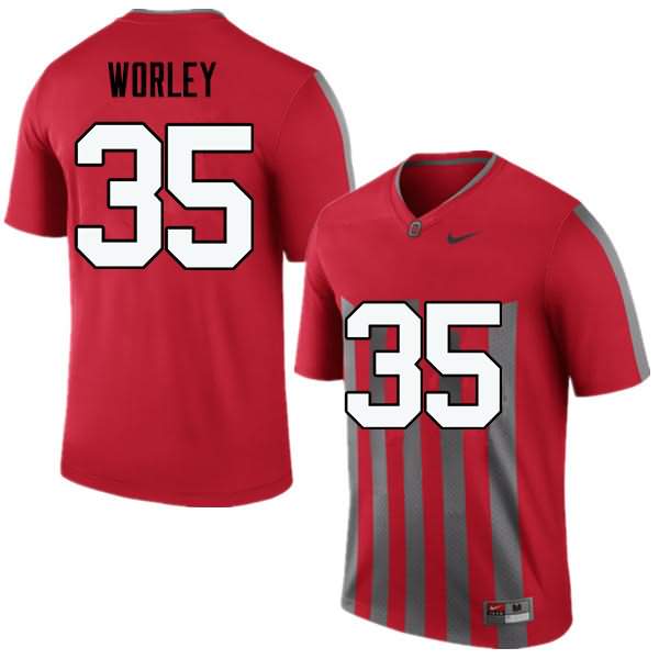 Men's Nike Ohio State Buckeyes Chris Worley #35 Throwback College Football Jersey Lightweight VEE24Q0O