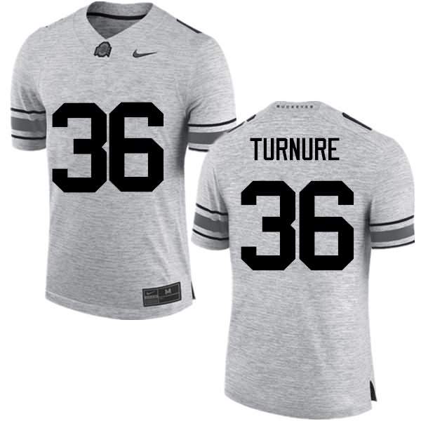 Men's Nike Ohio State Buckeyes Zach Turnure #36 Gray College Football Jersey Hot Sale EDH27Q1C