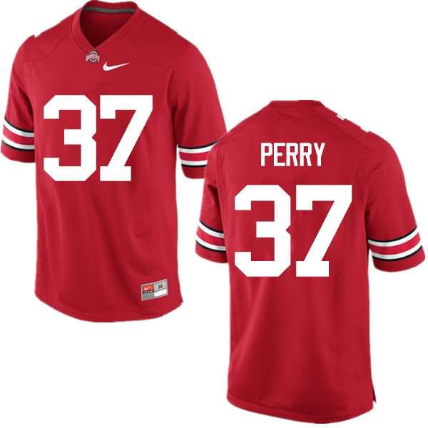 Men's Nike Ohio State Buckeyes Joshua Perry #37 Red College Football Jersey Real ZZM34Q2P