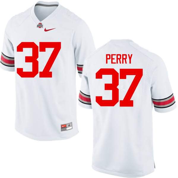 Men's Nike Ohio State Buckeyes Joshua Perry #37 White College Football Jersey July WRC80Q6A