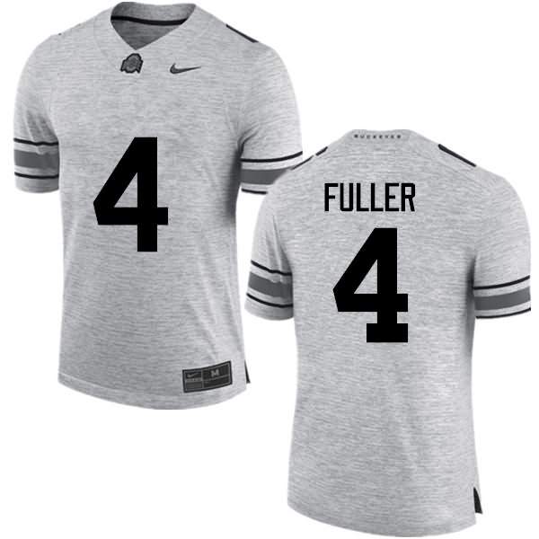 Men's Nike Ohio State Buckeyes Jordan Fuller #4 Gray College Football Jersey Discount JWO52Q4P