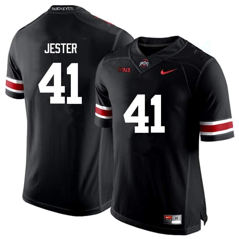 Men's Nike Ohio State Buckeyes Hayden Jester #41 Black College Football Jersey October LNT68Q4X